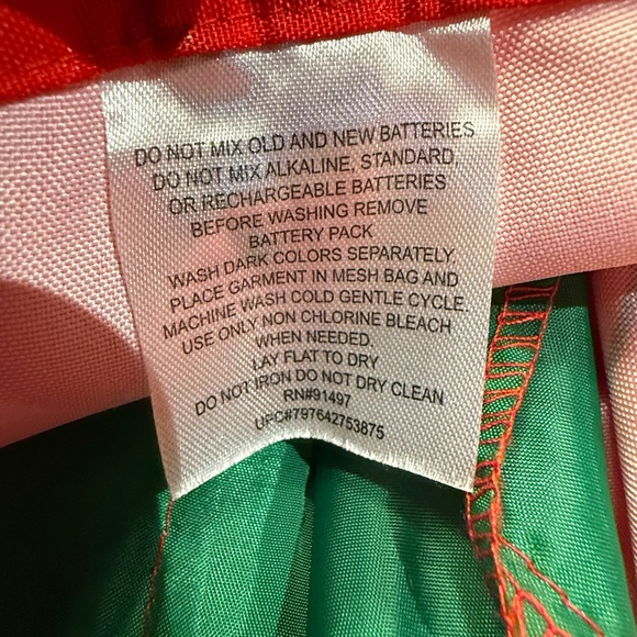 Life of the Party Festive Mens XL 2-Piece Suit Red Christmas Lights - Picture 8 of 11